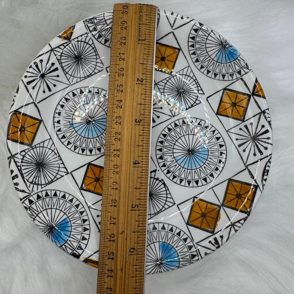 Vintage Kathie Winkle Ironstone Compass pattern 6" side plates. Set of 6. EUC. - Picture 6 of 12